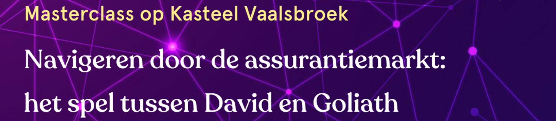 Masterclass - Navigeren door de assurantiemarkt