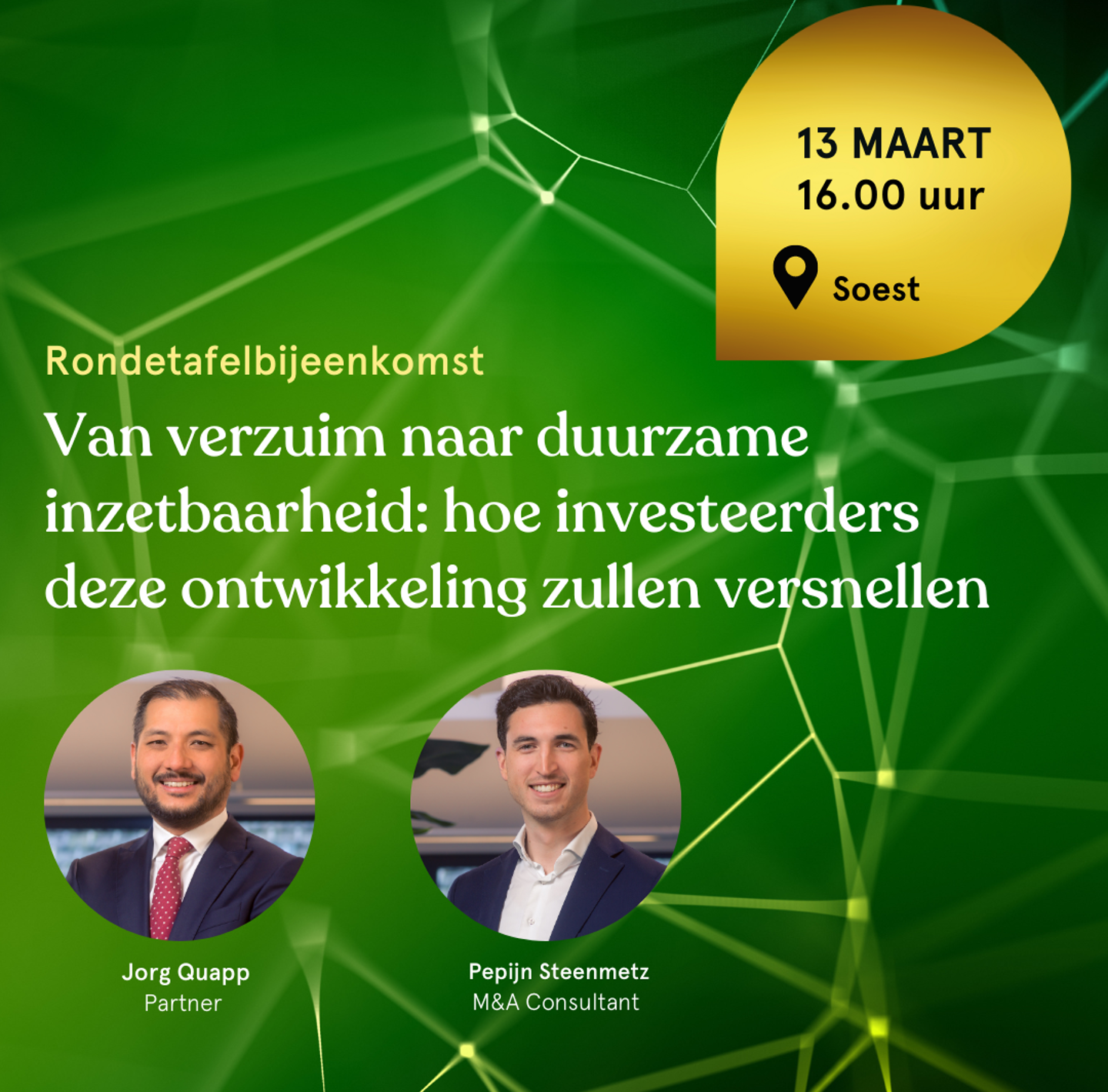 Rondetafelbijeenkomst 13 maart