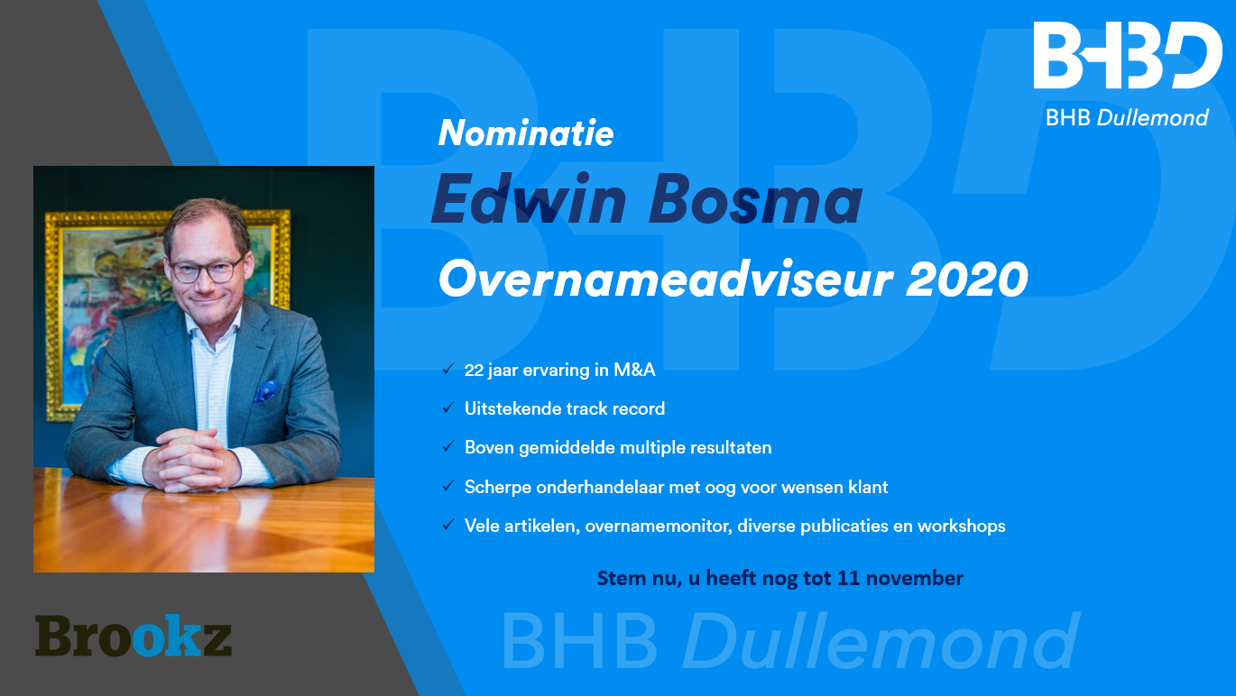 Overnameadviseur 2020 nominatie
